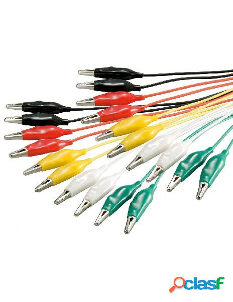 Oem - kit cavi di prova isolati multicolore con morsetti a