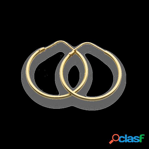 Orecchini cerchi in oro giallo 18kt_ - 1,5 cm
