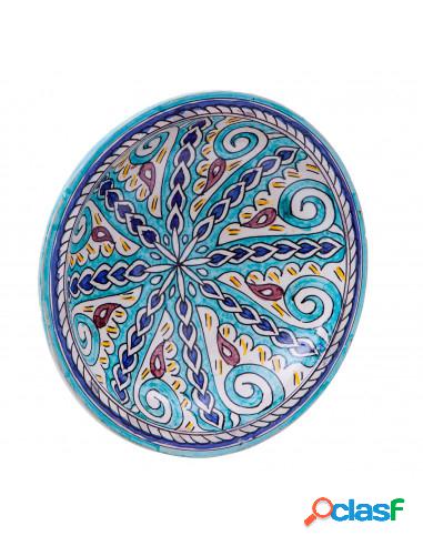 Piatto in ceramica decorato a mano