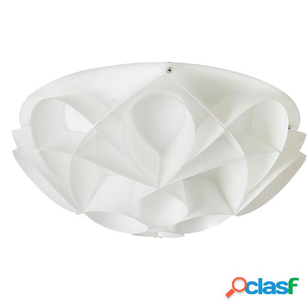 Plafoniera 2 luci con calotta GEMMA Ø43xh18 cm bianco perla