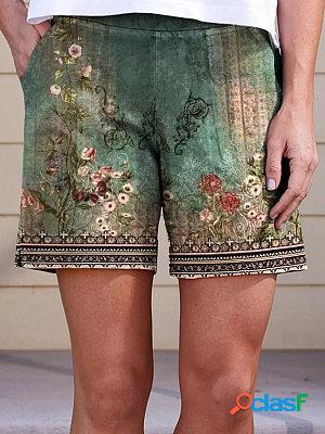 Printed Casual Women Shorts