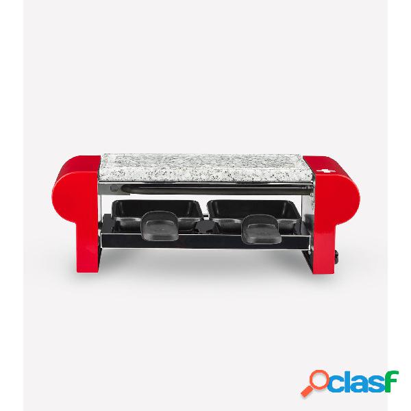 Raclette con grill e pietra in granito per 2 persone