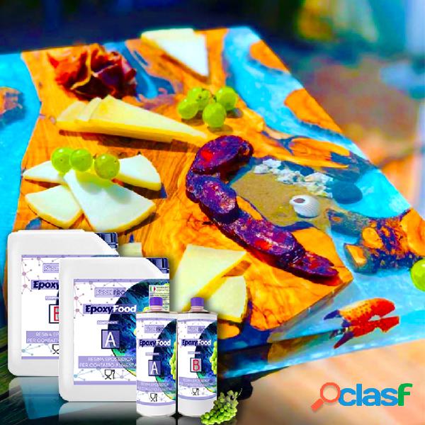 Resina Trasparente EpoxyFood - per Contatto Alimentare -