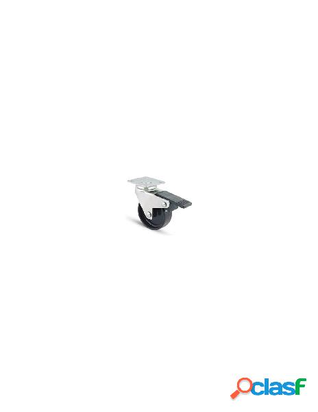 Ruota mobile avo valsecchi 15225 220t bis zincato e nero