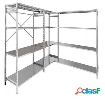 Scaffalatura acciaio inox per ristorazione cm. 130x30x180h