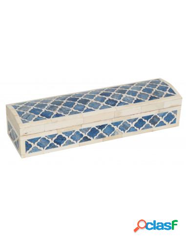 Scatola in Legno e Osso di cammello L30xPR8xH7 Cm,