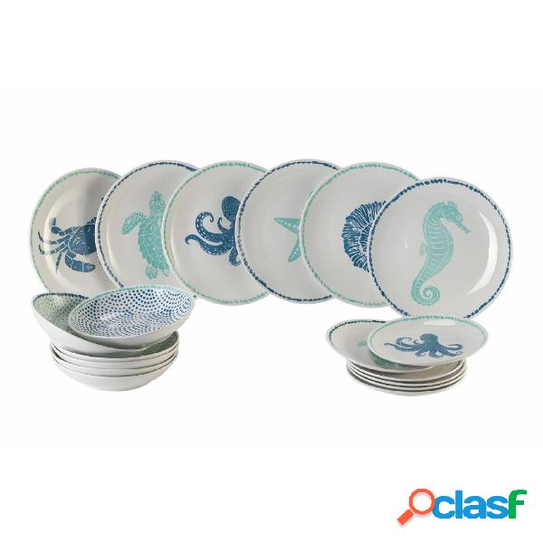 Servizio Piatti Set 6 posti tavola 18 pezzi LInea COTE