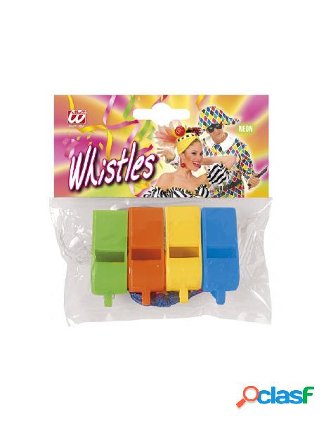 Set da 4 fischietti ass. in 4 colori