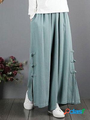 Solid Color Wide-leg Casual All-match Loose All-match