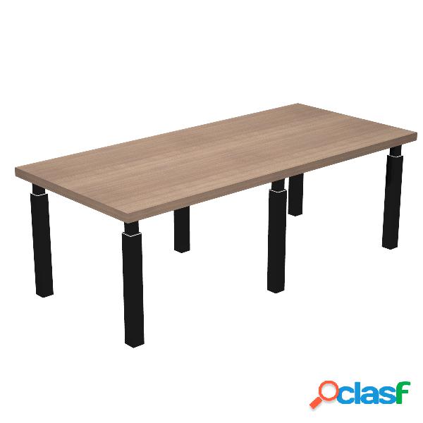 Tavolo riunione con gambe in metallo a sezione quadrata cm.