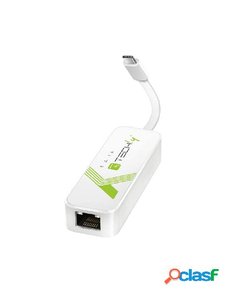 Techly - adattatore convertitore usb-c&trade ethernet