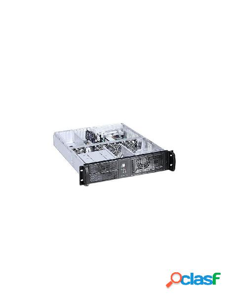 Techly - chassis industriale da rack 19 2u nero