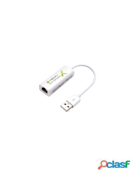 Techly - convertitore da usb2.0 a fast ethernet 10/100 mbps