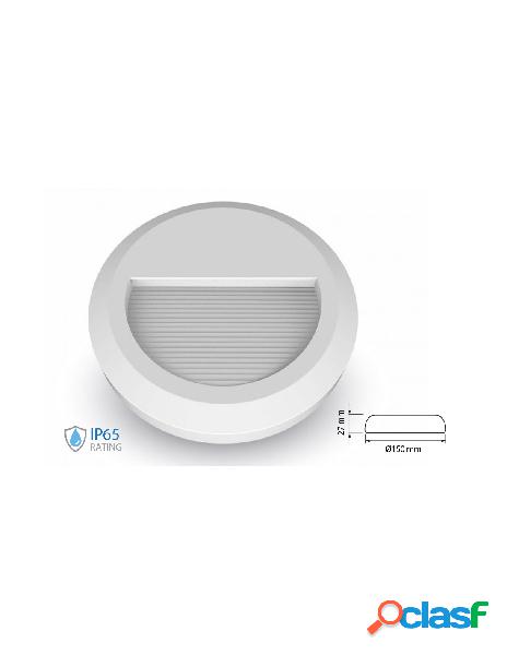 V-tac - faretto luci led segnapasso rotondo carcassa bianca