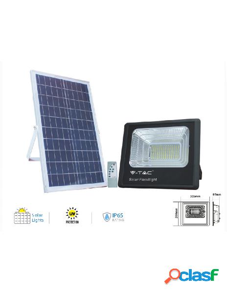 V-tac - faro led flood light con pannello solare 100w neutro