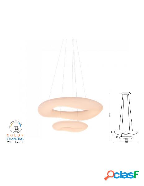 V-tac - lampada led a sospensione moderno circolare doppio
