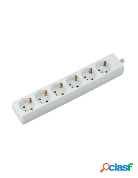 V-tac - multipresa ciabatta elettrica 6 posti 10a schuko