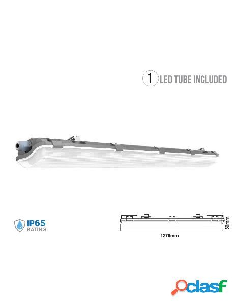 V-tac - plafoniera 120cm con 2 tubi led da 18w incluso