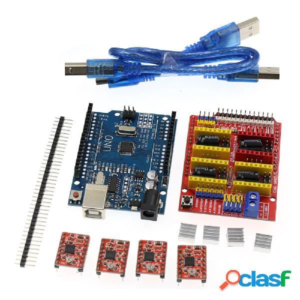 V3.0 Engraver CNC Shield+R3 Board+4pcs A4988/DRV8825 Driver