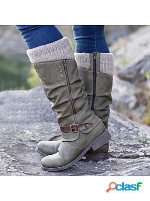 Womens Comfortable Flat Boots