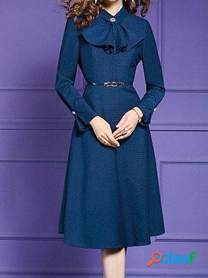 Womens Slim Womens Slim Long-sleeve Bow Dress